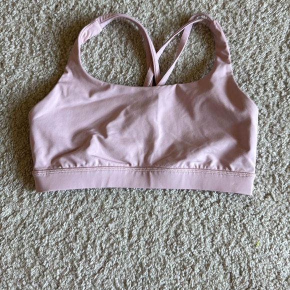 Lululemon Energy Bra Medium Support B–D Cups Rose Blush size 8 - Picture 4 of 7